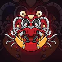 de monster steam punk voor esport mascotte ontwerp vector