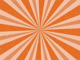 vintage oranje halloween kleur retro burst achtergrond vector