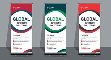 creatieve business roll-up signage banner sjabloonontwerp. vector