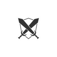 zwaard logo vector sjablonen geïsoleerd op een witte achtergrond