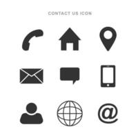 neem contact met ons op pictogram vector ontwerpsjablonen op witte achtergrond