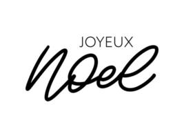 franse kerst luxe ontwerpsjabloon. vector joyeux noel tekst geïsoleerd op glanzende luxe background