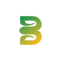 letter b met platte minimalistische stijl op de achtergrond wit, vector sjabloon logo ontwerp bewerkbaar