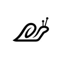 slakken combinatie blad lijn met platte minimalistische stijl op witte achtergrond, vector sjabloon logo ontwerp