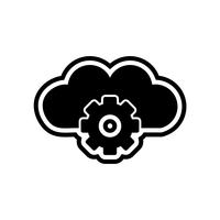 Cloud instellingen pictogram ontwerp vector