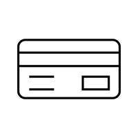 Creditcard lijn zwarte pictogram vector