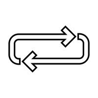 Looplijn zwart pictogram vector