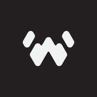 eerste letter w eenvoudig monogram logo. modern logo-concept. vector