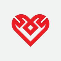 liefde hart vector symbool. Valentijnsdag. medisch gezondheidslogo.