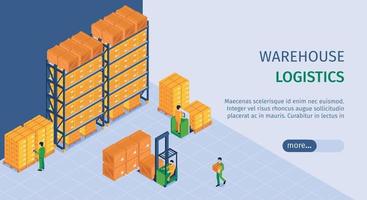 logistiek isometrische webbanner vector