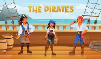 eiland piraten schat cartoon vector