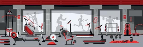 sportschool interieur illustratie vector