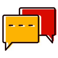 Conversatie Icon Design vector