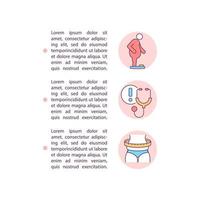 gezondheidsproblemen concept lijn pictogrammen met tekst. ppt vector paginasjabloon met kopie ruimte. brochure, tijdschrift, nieuwsbriefontwerpelement. overconsumptie leidt tot obesitas lineaire illustraties op wit