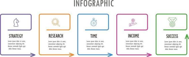 infographics voor bedrijfsconcept met pictogrammen en opties of stappen. vector