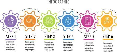 infographics voor bedrijfsconcept met pictogrammen en opties of stappen. vector