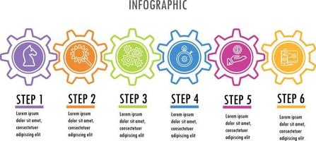 infographics voor bedrijfsconcept met pictogrammen en opties of stappen. vector