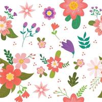 lente bloemen naadloos patroon vector