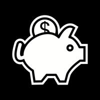 Piggy Bank pictogram ontwerp vector