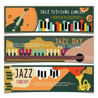 jazz muziek concert banner vector