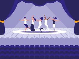 muziekfestival vrouwen dansers vector ontwerp