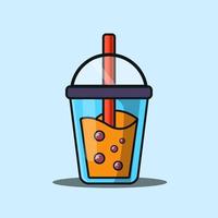 boba melkthee vectorillustratie, boba vector, boba illustratie geïsoleerd ontwerp vector