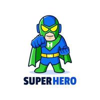 justitie superheld mascotte logo ontwerp vector
