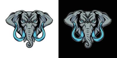 olifant hoofd mascotte logo afbeelding vector