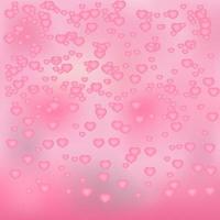 zacht roze harten confetti achtergrond. Valentijnsdag glanzende wenskaart. romantische vectorillustratie. gemakkelijk te bewerken ontwerpsjabloon. vector