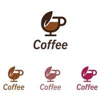 koffiekopje drinken logo afbeelding en vector creatief ontwerp illustratie