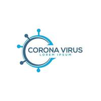 corona virus logo ontwerpsjabloon gratis vector