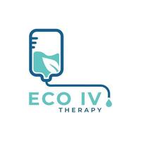 eco iv therapie logo ontwerp gratis vector