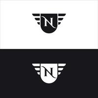 premium elite letter mark n logo vector ontwerpsjabloon