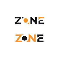 zone woordmerk logo ontwerp gratis vector