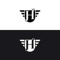 premium elite letter mark h logo vector ontwerpsjabloon