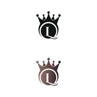 luxe kroon letter mark l letter logo vector sjabloon
