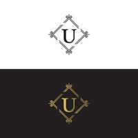 luxe letter mark u logo ontwerp vector sjabloon