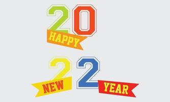 gelukkig nieuwjaar 2022 gratis vectorontwerp vector