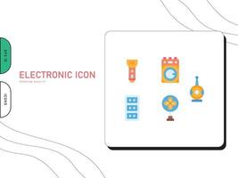 elektronica icon pack lijn gratis vector