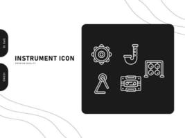 muziek instrument icon set gratis vector