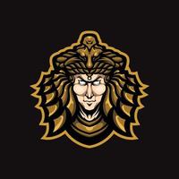 cleopatra mascotte logo ontwerp vector