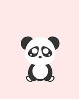 schattige cartoon panda vector