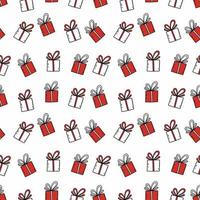 naadloos patroon naaien van kleding en printpapier. kerstcadeau doodle stijl. vector