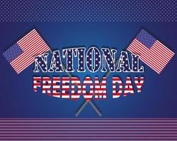 nationale vrijheidsdag viering groet, bevatten bewerkbare tekst vector