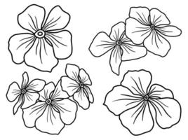 bloemen lijntekeningen arrangement vector