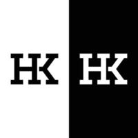 hk hk kh brief monogram eerste logo ontwerpsjabloon. geschikt voor algemene sport fitness bouw financiering bedrijf zakelijke winkel kleding in eenvoudige moderne stijl logo-ontwerp. vector