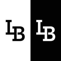 lb lb bl brief monogram eerste logo ontwerpsjabloon. geschikt voor algemene sport fitness bouw financiering bedrijf zakelijke winkel kleding in eenvoudige moderne stijl logo-ontwerp. vector