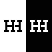 h hh brief monogram eerste logo ontwerpsjabloon. geschikt voor algemene sport fitness bouw financiering bedrijf zakelijke winkel kleding in eenvoudige moderne stijl logo-ontwerp. vector