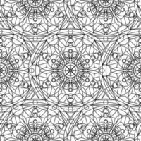 zwart wit zwart-wit mandala boho naadloos patroon vector