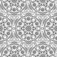 zwart wit zwart-wit mandala boho naadloos patroon vector